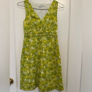 Boden Lime Green Sleeveless Midi Floral Dress 2P